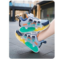 Zapatillas De Verano Para Niños Y Niñas Con Hebilla Rotativa Y Luz Propia Zapatos De Caminar Transpirables Talla True Fit Material Superior De Malla - details 9
