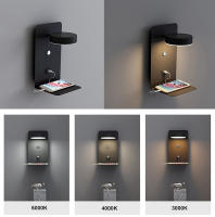Lámpara De Pared LED Moderna Con Interruptor Y Puerto USB 9W Negra Blanca Iluminación De Arte Para Dormitorio Aisle Bedside Decoración Luz De Pared - details 5