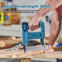 Pistola de clavos eléctrica inalámbrica para carpintería, clavadora Universal para clavos rectos/en forma de N, batería Makita de 18V (sin batería) - details 0