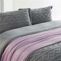 Manta de franela de Coral para Sofá, Manta versátil y Suave y esponjosa para Cama y sofá doble/Doble, Morado Claro, 150x200cm - details 3