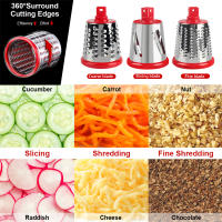 Cortador De Verduras Manual Multifuncional Rondado Giratorio Mandolina Para Patatas Queso Accesorios De Cocina Ecológico Y Resistente Al Desgaste - details 0