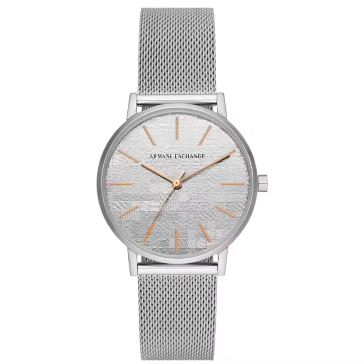 Reloj Armani Exchange unisex con brazalete de acero milanesa ORIGINAL con garantía y packaging oficiales de la firma - 1