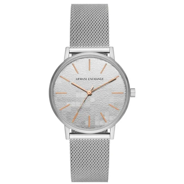 Reloj Armani Exchange unisex con brazalete de acero milanesa ORIGINAL con garantía y packaging oficiales de la firma - 1