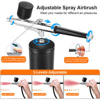 Peicon Aerógrafo Portátil Para Uñas Con Compresor Para Arte De Uñas Pintura De Pasteles Y Manualidades Herramienta De Belleza Multifuncional Recargable Metálica - details 3