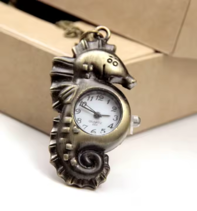 Reloj De Bolsillo Antiguo Y Vintage De Cuarzo Con Cadena De Collar En Forma De Dibujo Animado Para Hombres Y Mujeres Regalo Moda Redondo - 1