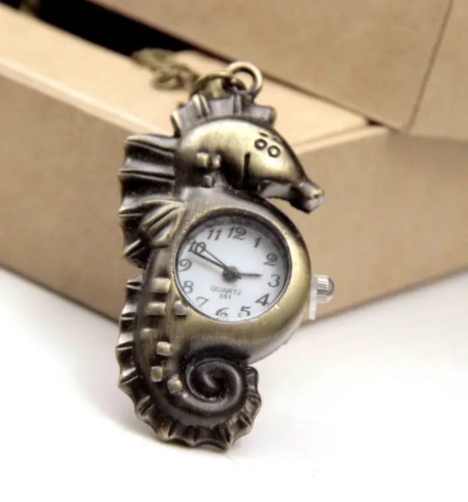 Reloj De Bolsillo Antiguo Y Vintage De Cuarzo Con Cadena De Collar En Forma De Dibujo Animado Para Hombres Y Mujeres Regalo Moda Redondo - 1
