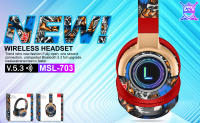 Auriculares Bluetooth Inalámbricos LED Graffiti Estéreo HiFi Plegables Reducción De Ruido Para Deporte Y Juego Con Micrófono Y Control De Volumen - details 4