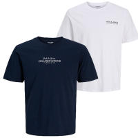 Jack & Jones SS25 Hombre Pack 2 Camisetas de Algodón Mod JPRSTAR  Ajuste Regular Fit logo marca Moda Casual Informal REF 276502 - details 2