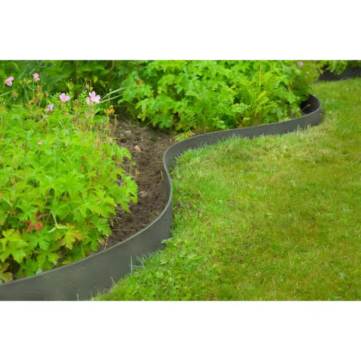 Nature Borde de jardín texturizado gris 0,12x12 m 5 mm - 1