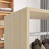 HOMCOM Armario Ropero con Ruedas Armario para Ropa con Barra Estantes Abiertos Organizador para Colgar Ropa de Dormitorio 60x40x128 cm - details 3