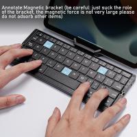 Teclado Bluetooth Plegable Con Soporte Magnético De Aleación De Aluminio Mini Teclado Recargable Para Tableta iPad - details 5