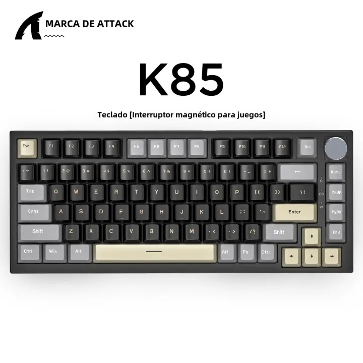 Teclado Mecánico Personalizable Attack Shark K85 Con Interruptores Magnéticos Hot-swappable Y Botones De Metal Para Juegos De Tiro First Person Suitable Para Win&Mac - 1