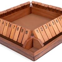 Juego De Dados De Madera Para 2-4 Jugadores ' Shut-The-Box ' Capacidad De Pensamiento Cognitivo Juego Manual Sin Químicos Originales En China - details 13
