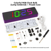 Kit De Bricolaje Para Reloj Digital Colorido DIY Con LED RGB Práctica De Soldadura Y Producción De Piezas Sueltas - details 6