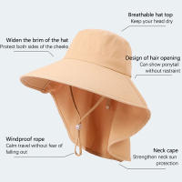 Sombrero De Bolso Para Mujer Verano Protección Solar Transpirable Con Pañuelo Capa De Piel Ligera Para Playa Viajes - details 5