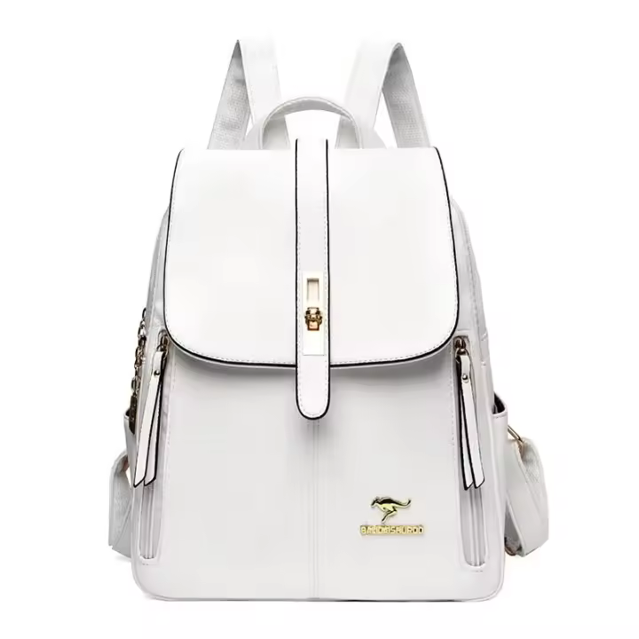 Mochila de gran capacidad para mujer monederos de cuero de alta calidad bolso escolar Vintage bolsa de viaje mochila para mujer - 1