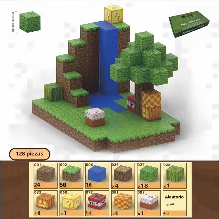 Bloques De Construcción Magnéticos DIY Para Niños Juguete Diseñador Montessori Regalo De Navidad ABS Plástico Compatible Con Lego - 1