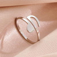 Anillo Abierto Ajustable De Acero Inoxidable Para Mujer Joyería Musical Regalo Para Cumpleaños Boda Calidad Alta Estilo Casual/Sporty - details 0