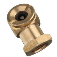 Conector De Válvula De Neumático Dorado 1/4" NPT Air Chuck Clip Lock-On Para Ruedas De Bola Accesorio De Neumáticos Material De Zinc Aluminio - details 4