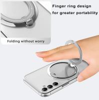 Funda Transparente Magnética Para Samsung Galaxy A55 A25 A35 A15 A05 S A54 A34 A24 A14 A53 A23 A52 Con Anillo Soporte Platinado Compatible Con Carga Inalámbrica Magsafe Protección De Cámara - details 7