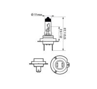 PHILIPS 12972RGTS2 Lámpara, faro de carretera H7 12V 55W PX26d, 4000K, Halógena - details 0