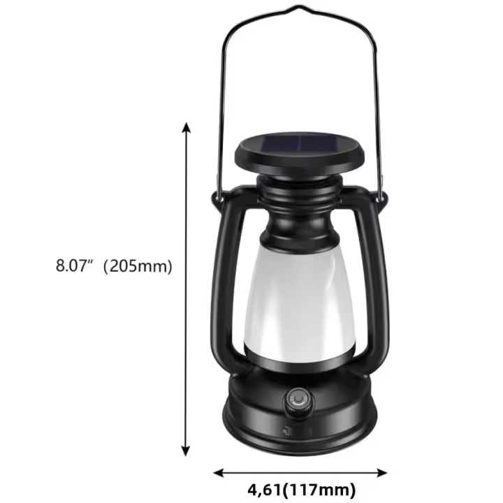 Lámpara De Camping Solar Portátil Impermeable Con Luz Retro De Caballo Iluminación Exterior Recargable Por USB Para Hogar Y Tienda - 1