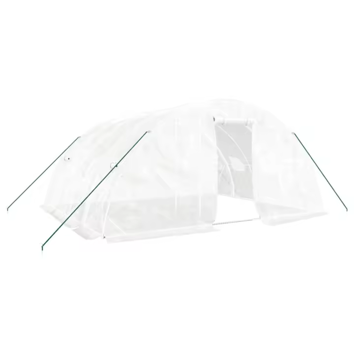 vidaXL Invernadero con Estructura Acero Invernáculo Vivero para Plantas Color Blanco,  Verde, y mas - 1