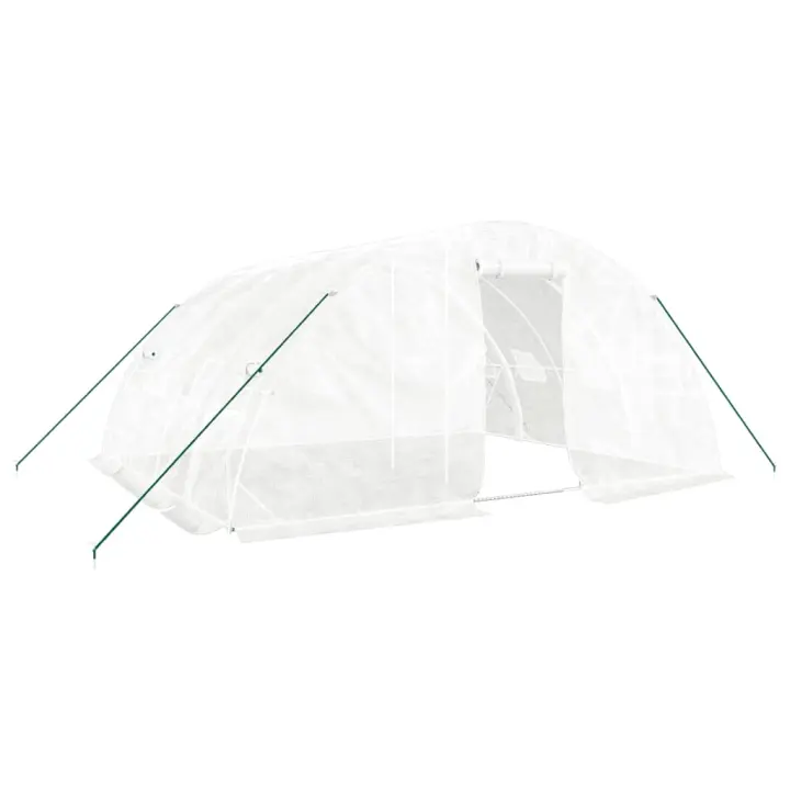 vidaXL Invernadero con Estructura Acero Invernáculo Vivero para Plantas Color Blanco,  Verde, y mas - 1