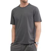 Camiseta De Algodón Para Hombre Verano Manga Corta Suave Antipelusa Tallas M a 5XL Ropa Casual Estilo O-Neck Solido - details 2