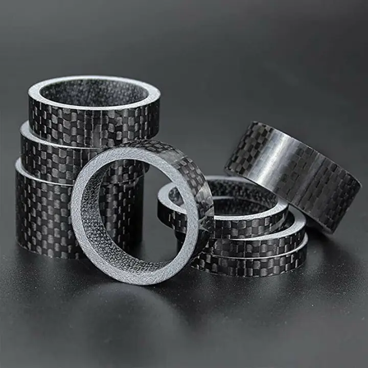 11PCS Espaciador De Bicicleta De Fibra De Carbono 2/3/5/10/15/20mm Accesorios Para Bicicleta De Montaña Compatible Con Tubería De 28.6mm - 1