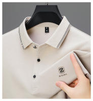 Camisa Polo De Larga Manga Para Hombre Marca De Lujo Algodón De Seda Con Estampado De Letras Casual Negocios Primavera Otoño - details 4