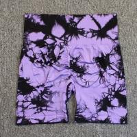 Shorts De Yoga Para Mujer Con Estampado De Tie-Dye High Elasticidad Shorts Deportivos Push up Para Gimnasio Correr Y Fitness Leggings Cortos Sin Costuras De Nylon - details 31