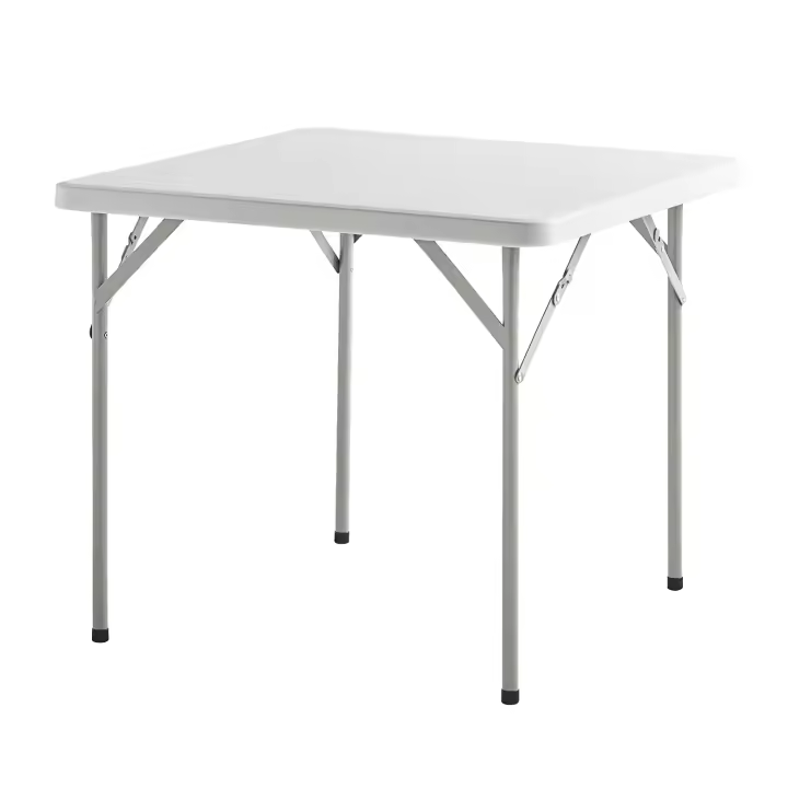 Mesa Plegable Cuadrada Papillon Multifuncional 86x86x74 Cm Blanca - 1