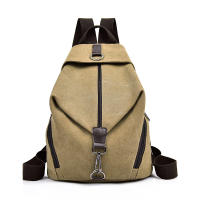 Mochila De Lona Fashion Para Mujer Gran Capacidad Mochila Casual Multifuncional Para Adolescentes Verano 2024 Color Sólido - details 0