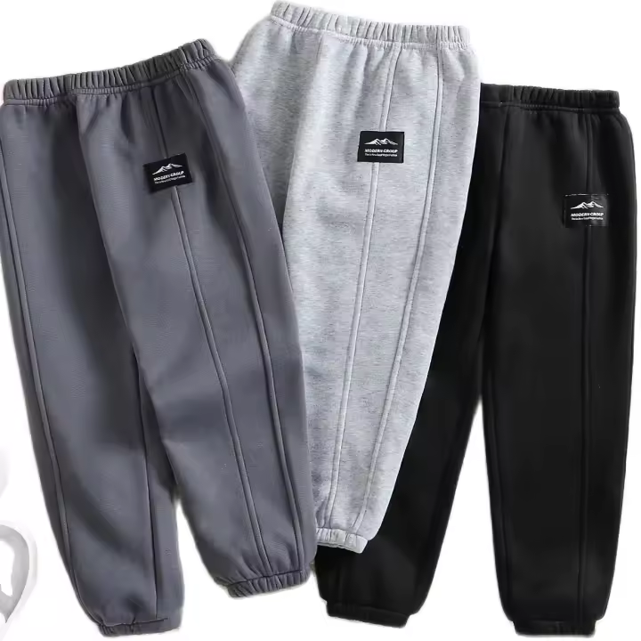 Pantalones Deportivos Casuales Para Niños Tres Pares De Pantalones De Color Sólido Para Salir Pantalones De Correr Para Niños De Cuatro Estaciones - 1