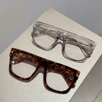 Gafas Antiglareante Retro De Marco Grueso Cuadrado Para Hombres Y Mujeres Gafas Planas De Moda Con Filtro Anti-Luz Azul - details 3