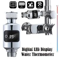 Termómetro Digital Para Baño De Bebé Con Pantalla LED Mostrador De Temperatura Termómetro Eléctrico Para Ducha Sin Dispositivo Inteligente Material Metálico - details 7