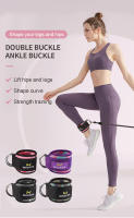 LOOGDEEL Apoyabrazos De Rodilla Con Cinturones Doble D-Ring Para Entrenamiento De Piernas Soporte De Tobillo Ajustable Con Colchón Para Abductores De Pie En Nylon Color Rosa/Azul/Negro/Morado Verde - details 5