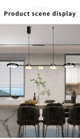 Lámpara Colgante Moderna LED Para Comedor Sala De Estar Oficina Iluminación Lineal Larga Para Mesa De Comedor Y Cocina - details 4