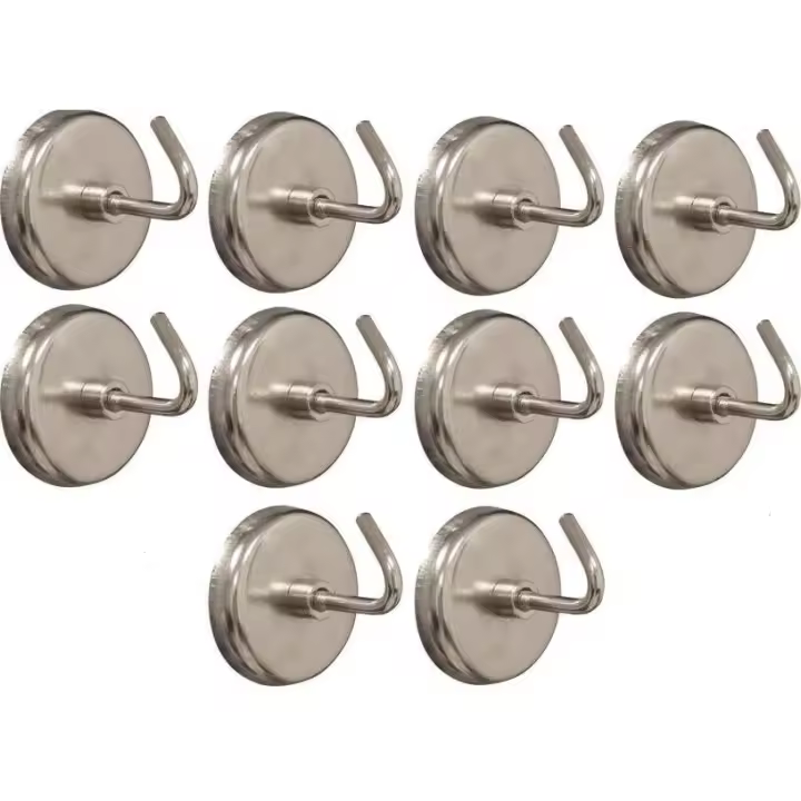 PACK DE 10 GANCHOS IMANTADOS CON IMAN PARA CARRO DE HERRAMIENTAS,PARA LLAVES,ETC - 1