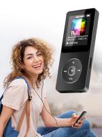 Reproductor MP3 Bluetooth 5.0 Sport 64GB con pantalla TFT a color de 1,5 pulgadas, mini reproductor de música con clip, admite tarjeta SD de hasta 128GB, con botón de volumen independiente, radio FM, podómetro - details 4