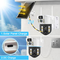 Cámara Solar 4G Con Doble Lente Y Visión Nocturna HD 8MP IP CCTV Vigilancia PTZ Detección De Humano Alarma Impermeable - details 7