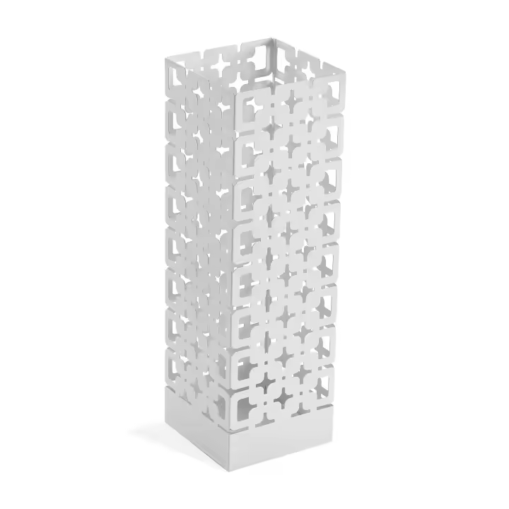 Versa Tiles Paragüero para la Entrada, Habitación o Hall, Porta paraguas moderno, , Medidas (Al x L x An) 49 x 15,5 x 15,5 cm, Metal, Color Blanco - 1