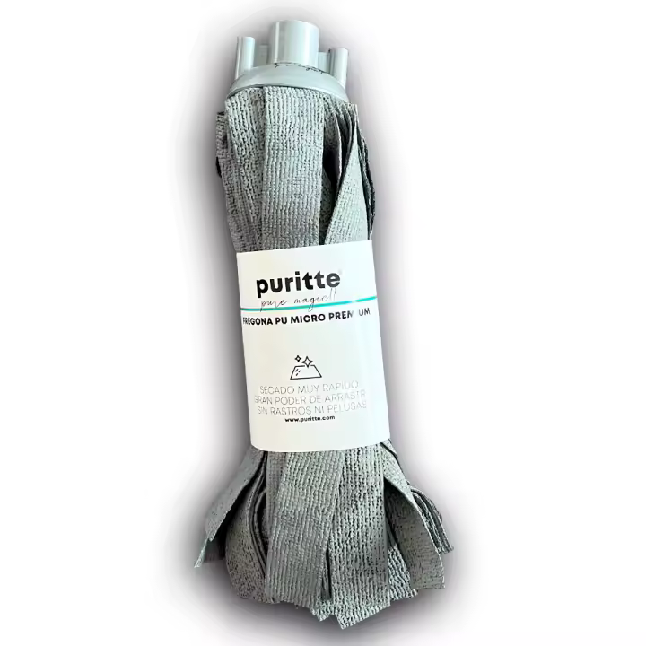 Fregona Pu Micro Premium de Puritte - Rápido secado y brillo para todo tipo de suelos - 1