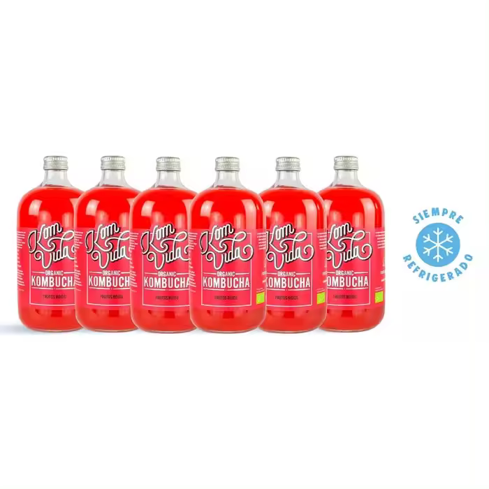 Kombucha de frutos rojos Berryvida bio Komvida Pack 6 x 750 ml - 1