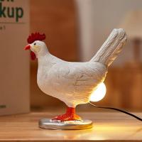 Lámpara De Noche Decorativa De Resina En Forma De Pollo Simulación Animal Divertida Para Decoración De Pascua Y Carnaval Ornamento De Huevo De Pascua - details 1