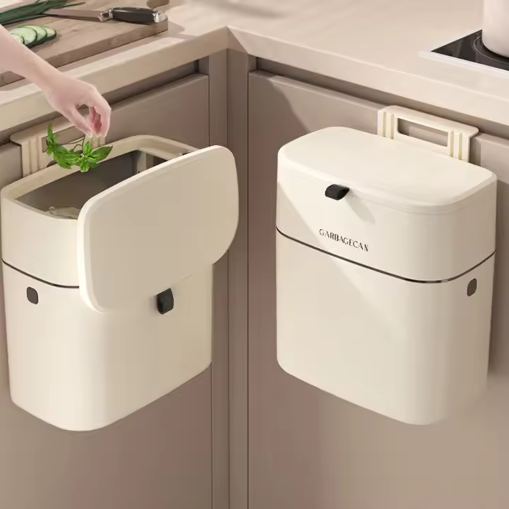 Bandeja De Papel Plástico Para Cocina Y Baño Con Almacenamiento En Pared Montaje En Pared Flip-Top Capa Superior Simple - 1