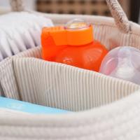 Bolsa Multifuncional Para Mamá Almacenamiento Portátil De Pañales Y Botellas De Alimentación Cesta De Algodón Para Viajes - details 3