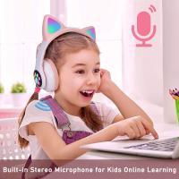 BIT Auriculares inalámstricos Bluetooth para niños, adolescentes y Adultos, auriculares Bluetooth con Micrófono, auriculares con orejas de Gato para niñas y Mujeres - details 2