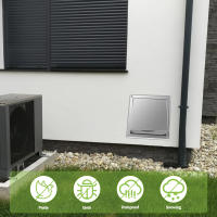 Cubierta De Ventilador De Secadora De 4 Pulgadas Con 4 Aros De Tornillo 304 Acero Inoxidable Cubierta De Exhausto Para Exterior Resistente Al Clima - details 2